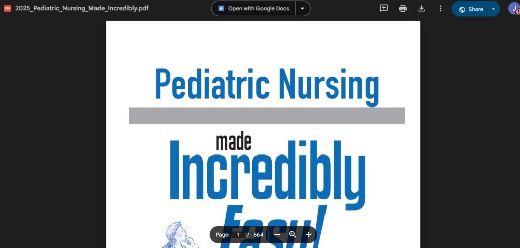 how to download Pediatric Nursing Made Incredibly Easy PDF