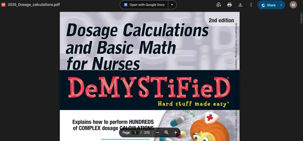 how to download Dosage Calculations and Basic Math for Nurses Demystified PDF