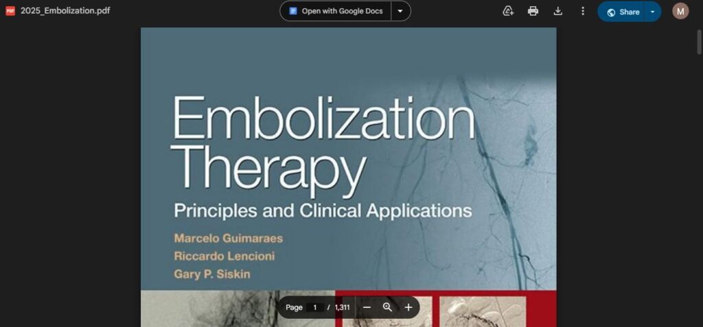 Embolization Therapy; Principles And Clinical Application PDF