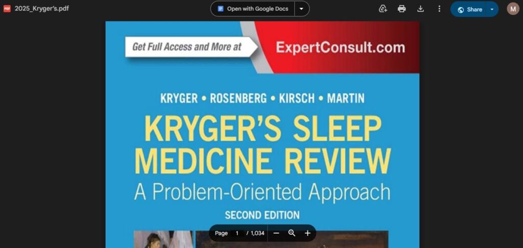how to download Kryger's Sleep Medicine Review; A Problem-Oriented Approach pdf