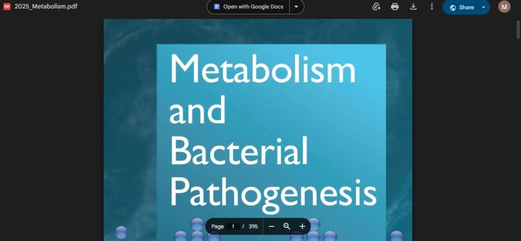 how to download Metabolism and Bacterial Pathogenesis PDF