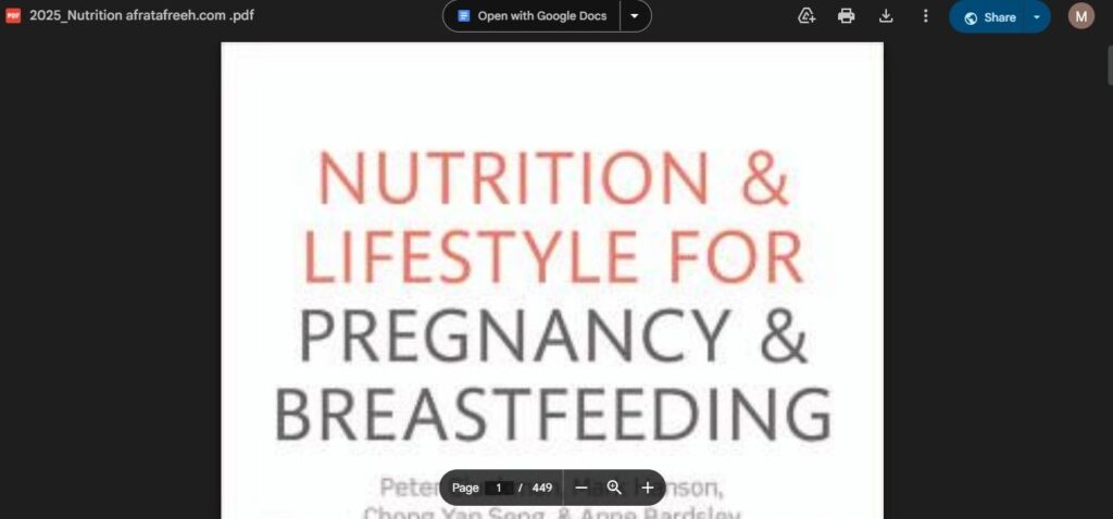 how to download Nutrition and Lifestyle for Pregnancy and Breastfeeding PDF