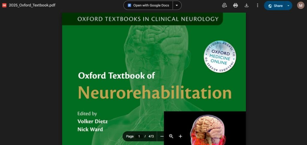 how to download Oxford Textbook of Neurorehabilitation PDF
