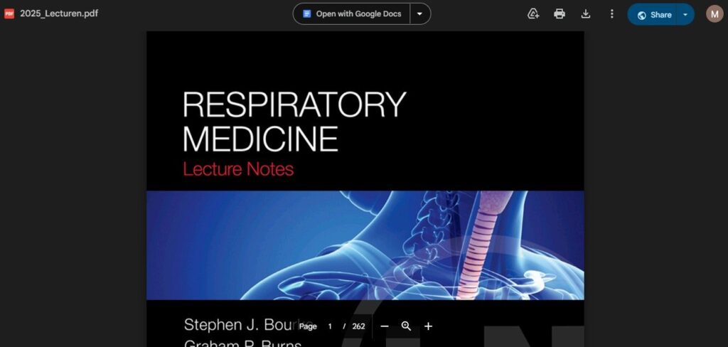 how to download Respiratory Medicine Lecture Notes PDF